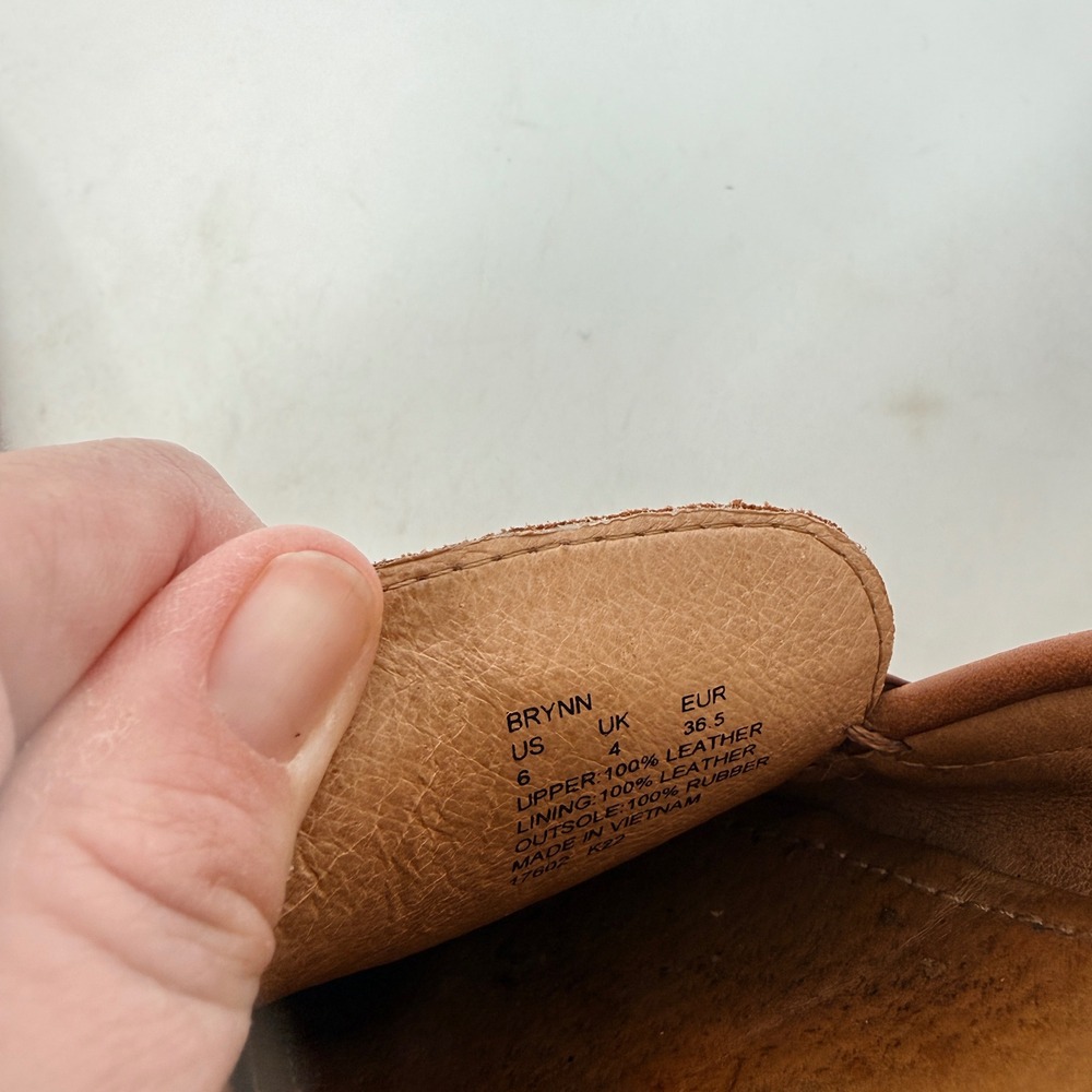 Lauren Ralph Lauren Leather Driving Loafers Cognac Brown RLL Logo Shoes Size 6 - Picture 10 of 11